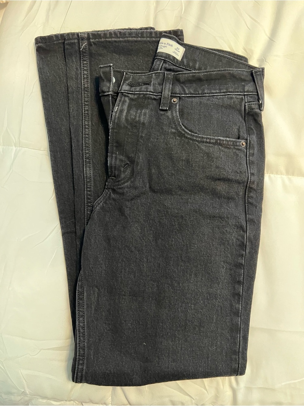Women's Straight Black A&F Jeans